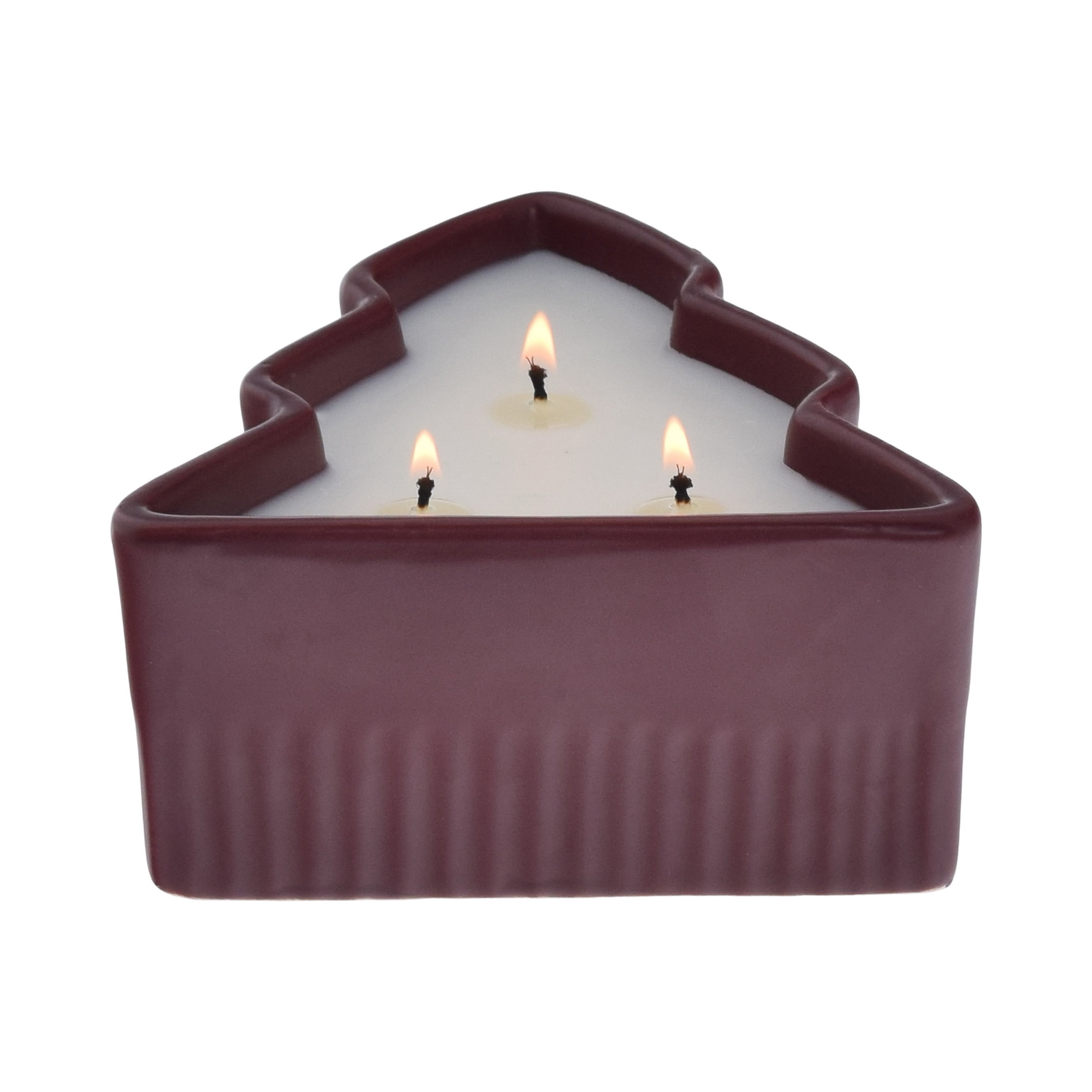 Better Homes & Gardens Spicy Cinnamon Stick Scented 3 Wick Ceramic Tree Dish Candle 10oz