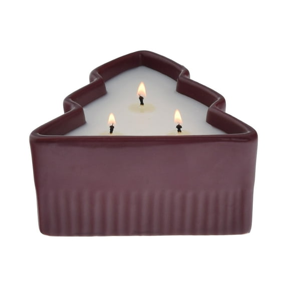 Better Homes & Gardens Spicy Cinnamon Stick Scented 3 Wick Ceramic Tree Dish Candle 10oz