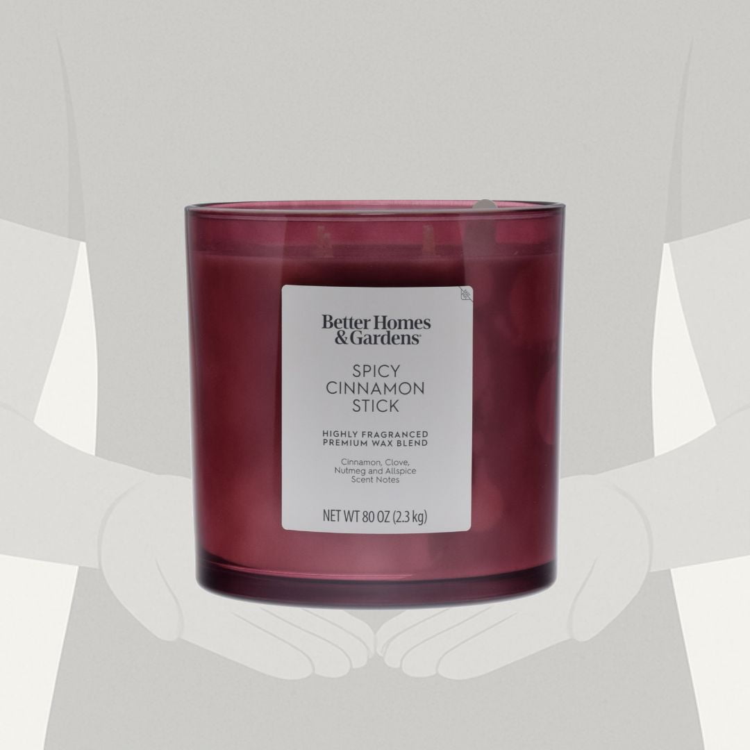 Better Homes & Gardens Spicy Cinnamon Sticks Scented 4-Wick 80oz (2.26 kg) Large Oversized Jar Candle