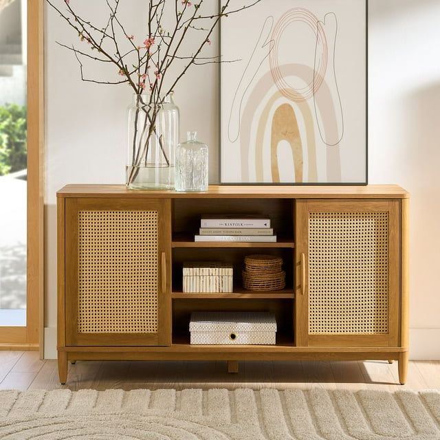 Better Homes & Gardens Springwood Cane TV Stand for TV's up to 65