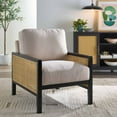 thumbnail interactive-video image 1 of Better Homes & Gardens Springwood Caning Accent Chair, Charcoal Finish, 1 of 7