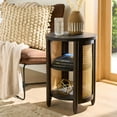 thumbnail interactive-video image 1 of Better Homes & Gardens Springwood Caning Side Table, Charcoal Finish, 1 of 10