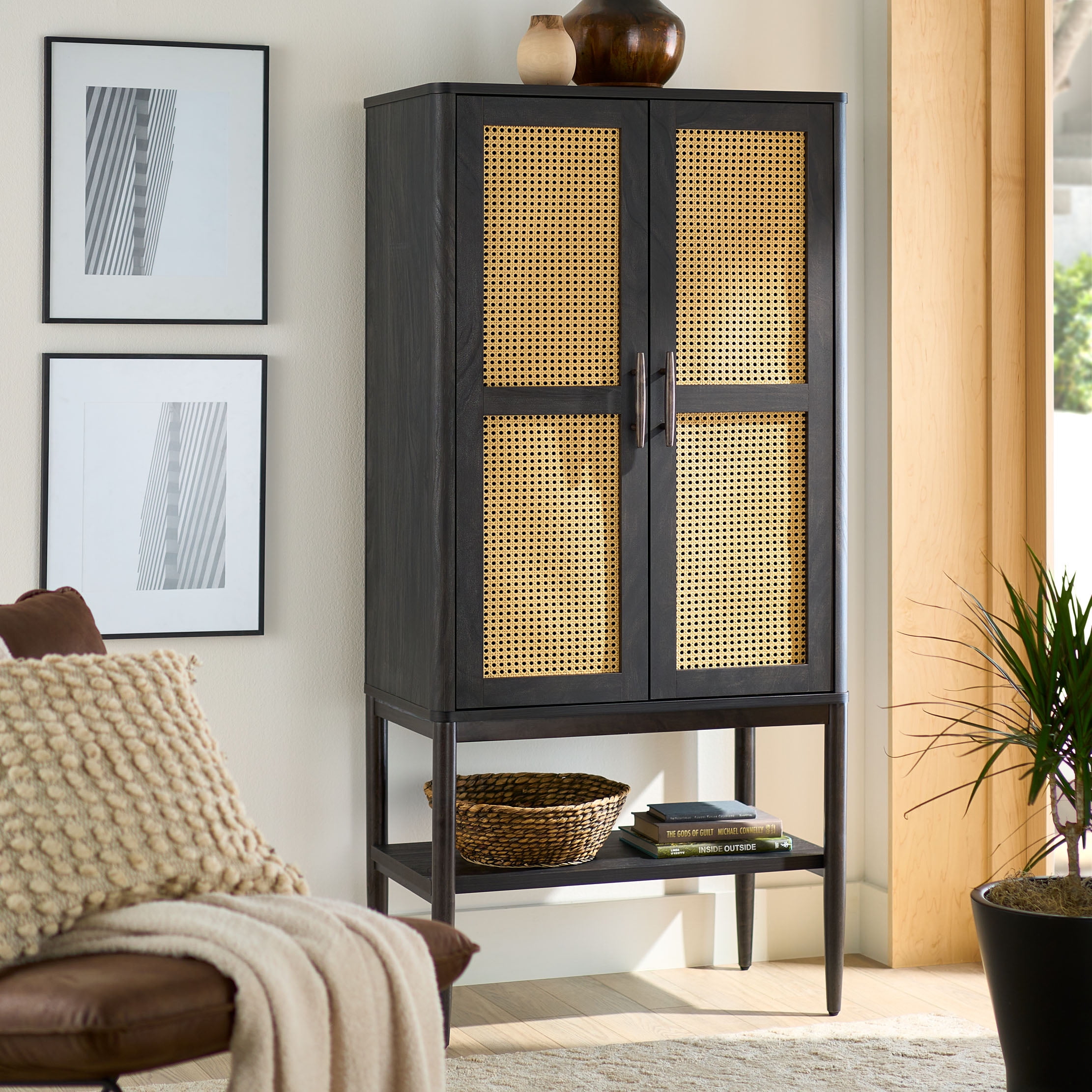 Caned cabinet deals