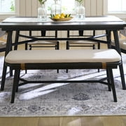 Better Homes & Gardens Springwood Dining Bench, Charcoal Finish