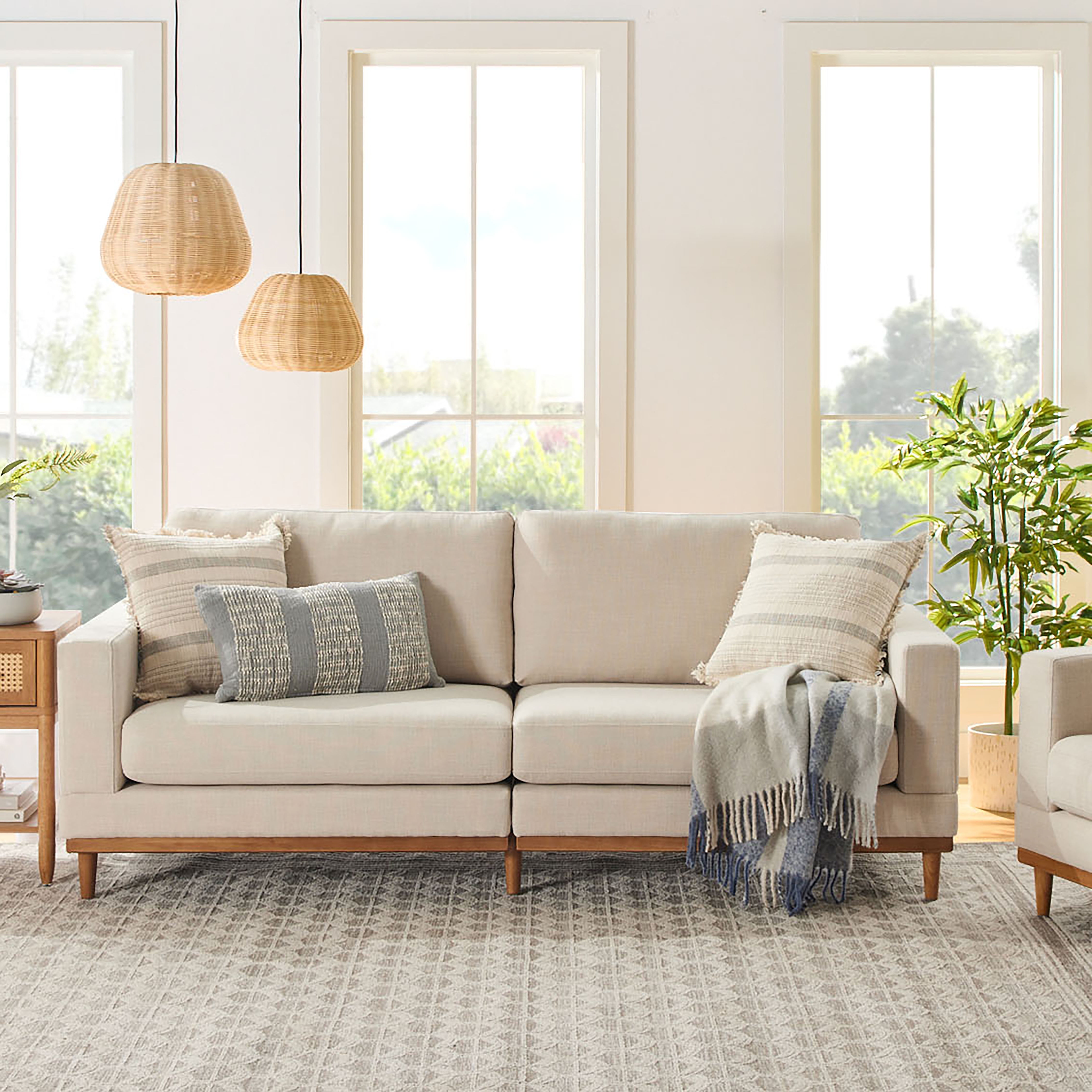 Better Homes Gardens Springwood Wood Frame Sofa Charcoal