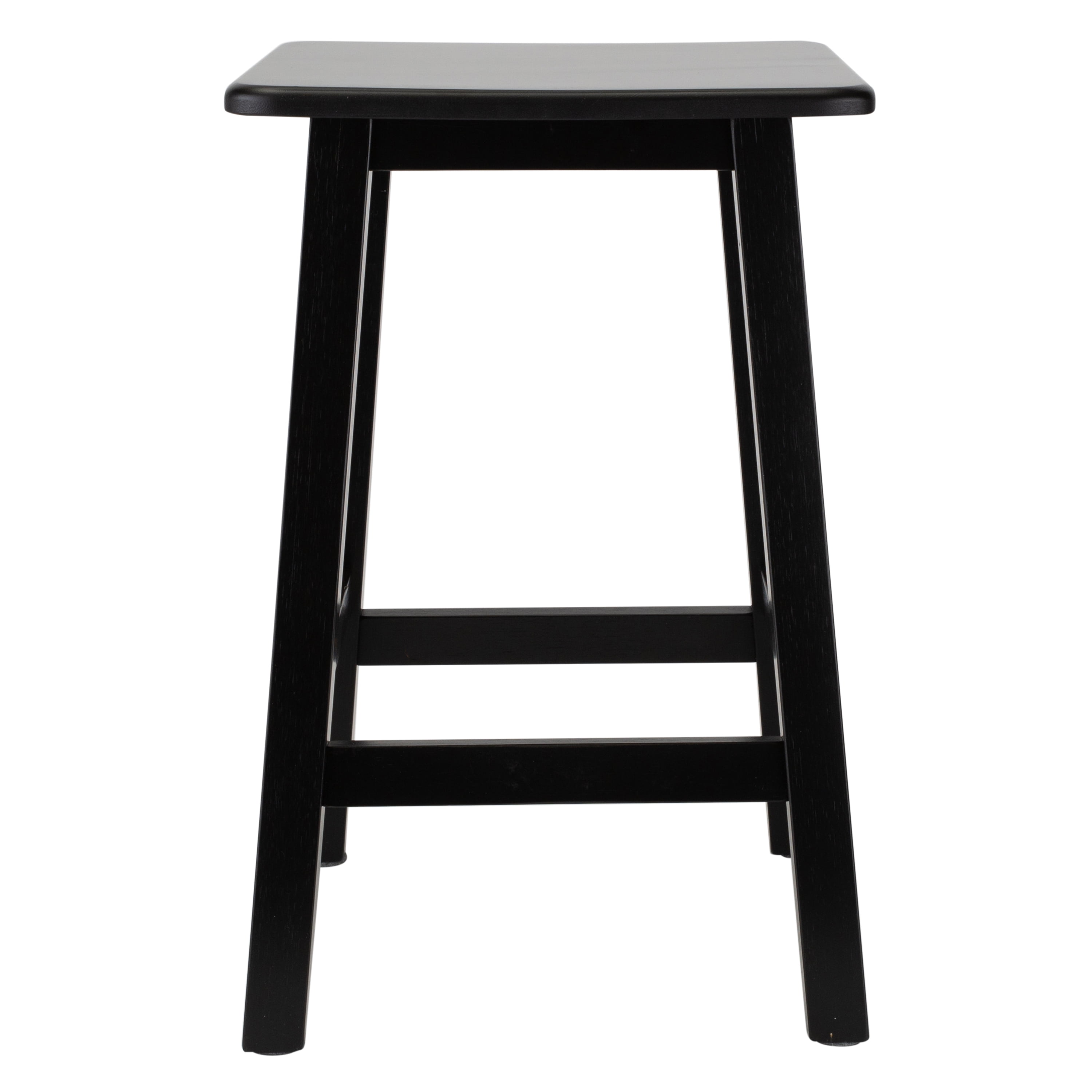 Better Homes & Gardens Square 18 in High Indoor Backless Bamboo Stool for Adult or Child, Black
