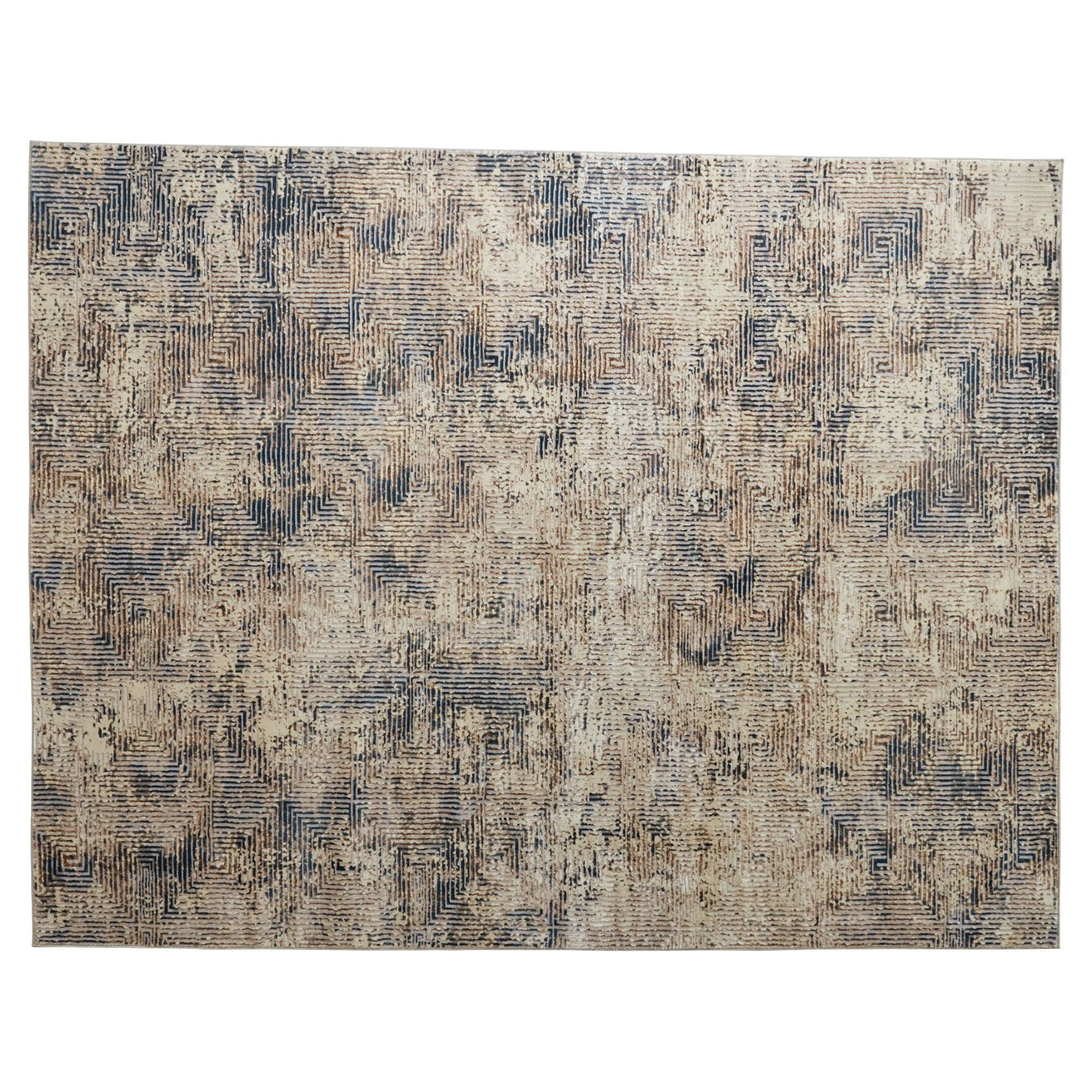 Better Homes & Gardens Square Abstract Area Rug, Blue, 5'x7'