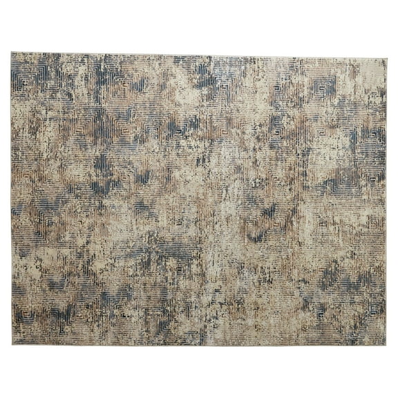 Better Homes & Gardens Square Abstract Area Rug, Blue, 5'x7'