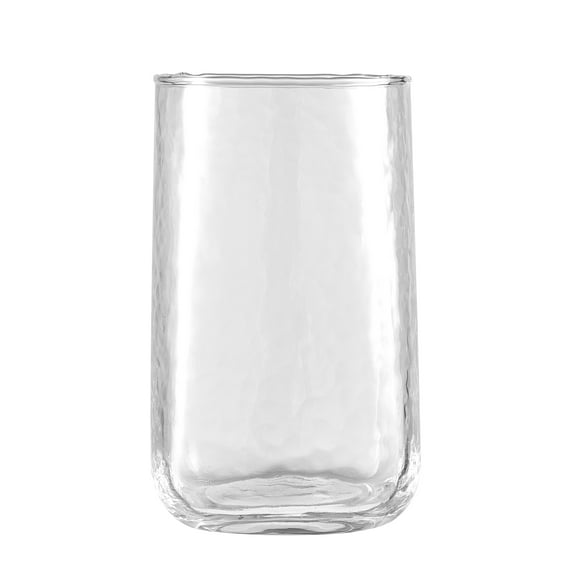 Better Homes & Gardens Square Hammered Glass Tumbler, Tall