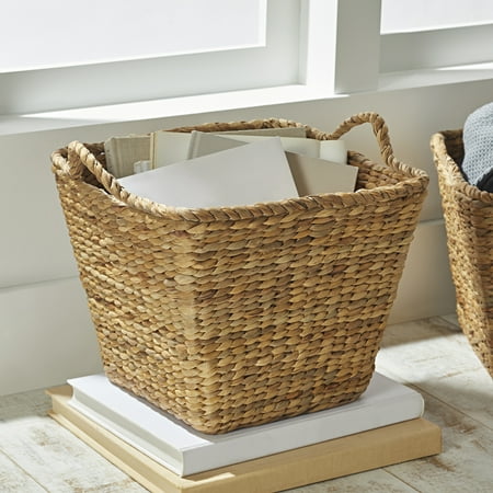 Better Homes & Gardens Square Tapered Water Hyacinth Basket, Set of 2