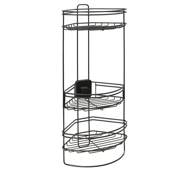 Better Homes & Gardens Standing Shower Caddy with Adjustable Basket, Oil-Rubbed Bronze