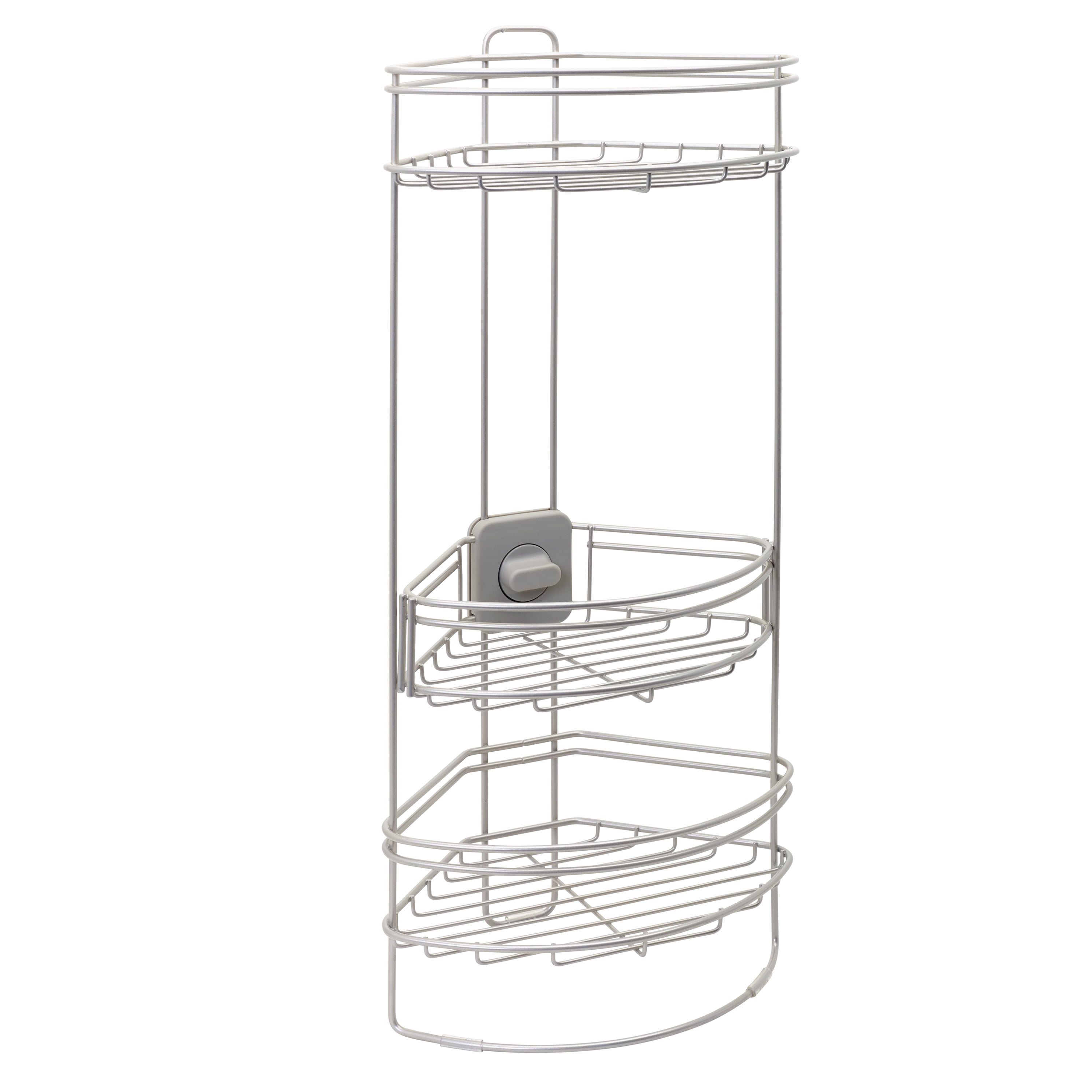 Sturdy Adjustable Hanging Shower Caddy - Rust-Proof Bathroom Organizer -  Grey