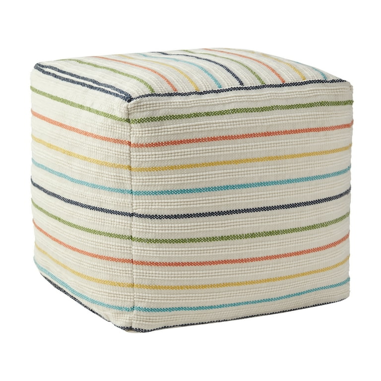Better Homes Gardens Stripe Outdoor Pouf 16
