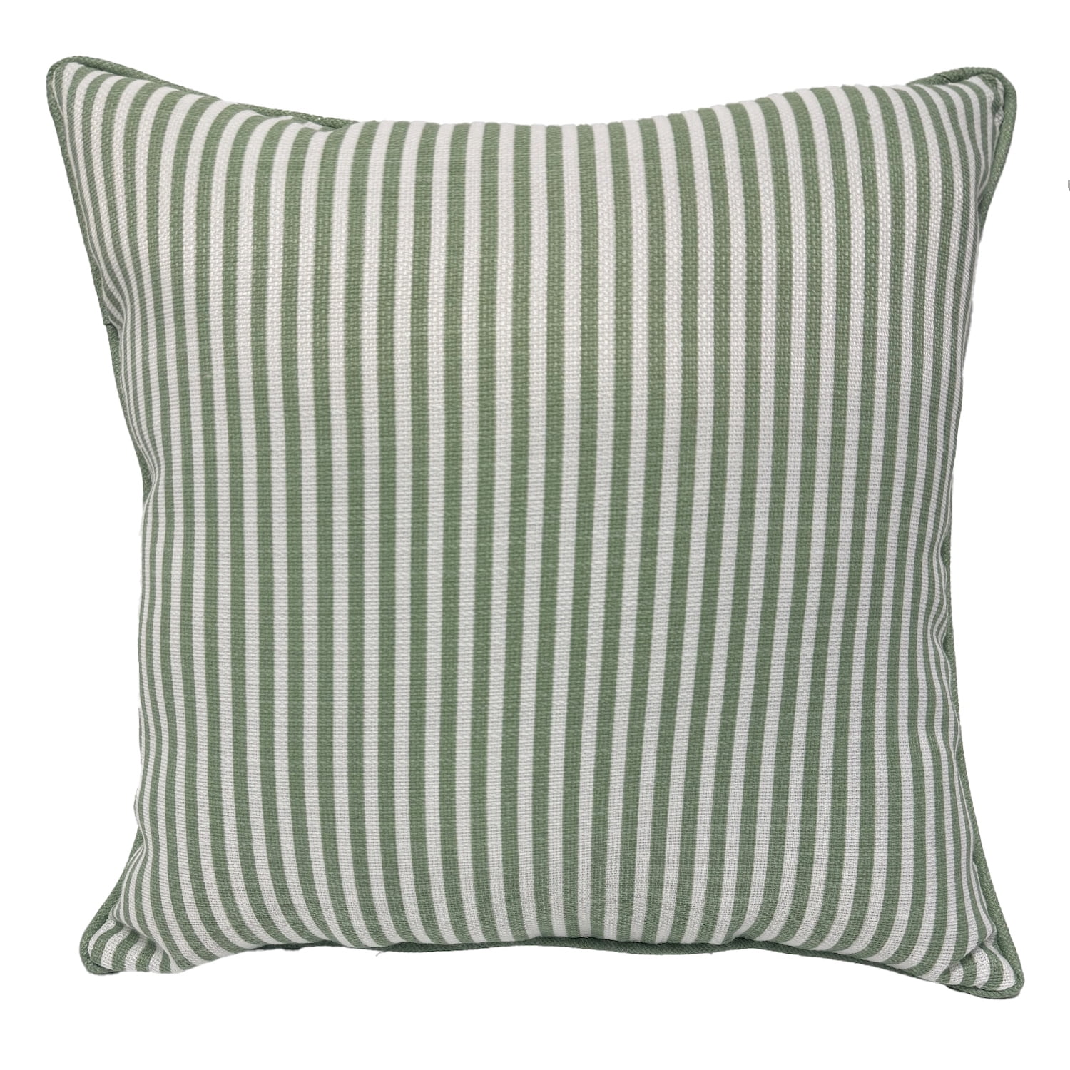 Better Homes & Gardens Striped Decorative Outdoor Throw Pillow, Off-White/Green