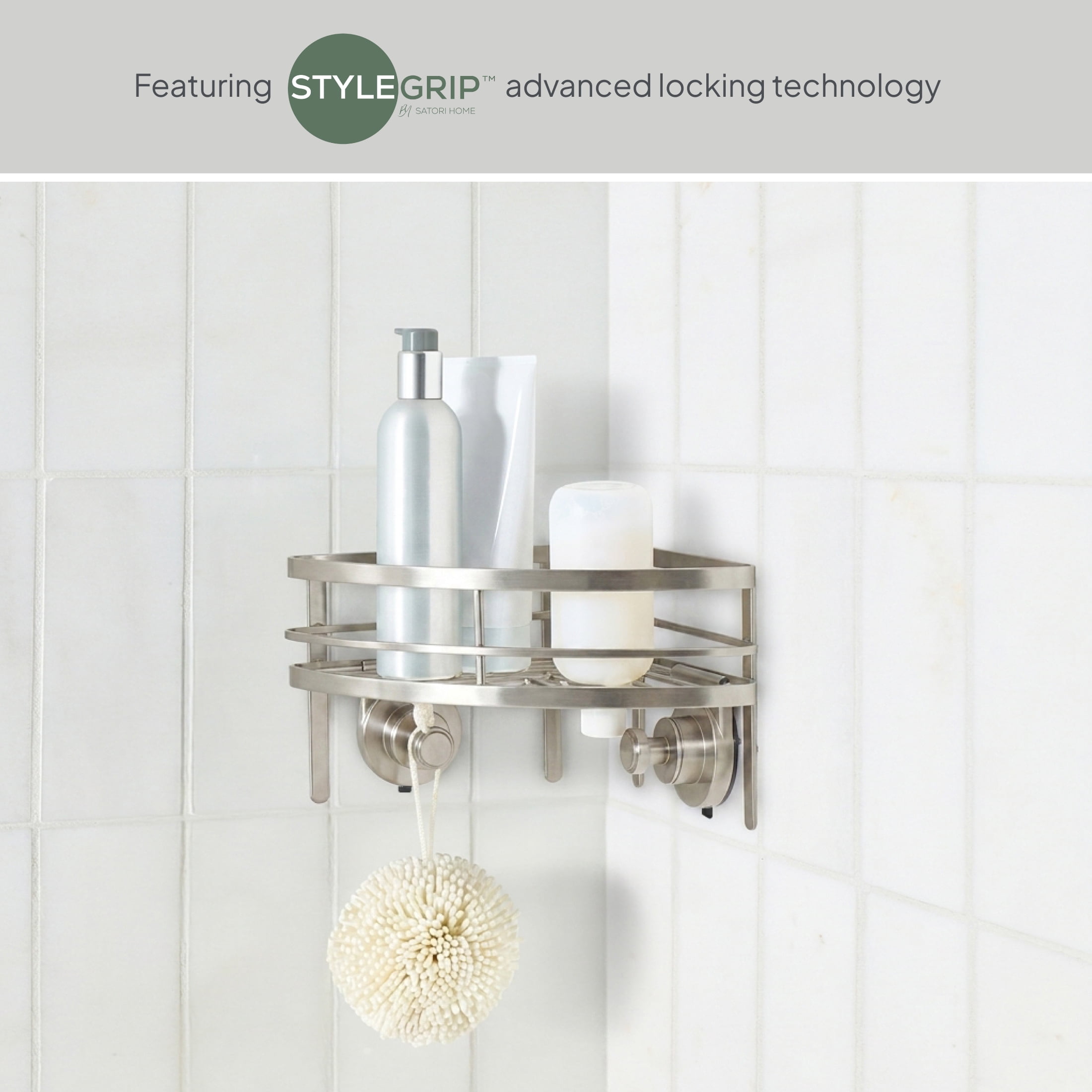 Better Homes & Gardens StyleGrip™ Corner Suction Mount Shower
