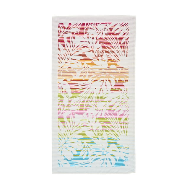 Better Homes & Gardens Sunset Palm Pattern Beach Towel, Size 72”L x 38