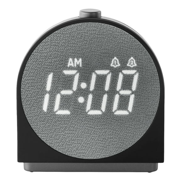 Better Homes & Gardens Super-Fast Charging Digital Alarm Clock with Fabric Display