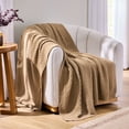 thumbnail image 1 of Better Homes & Gardens Sweater Knit Oversized Couch Throw Blanket, Dark Caramel, 50 x 72 in, 1 of 5