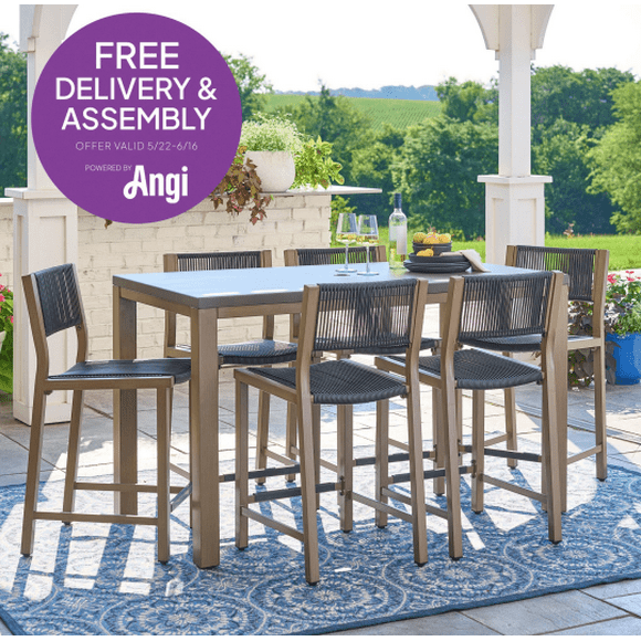 Better Homes & Gardens Tarren 5-Piece High Dining Set, Black