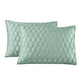 thumbnail image 1 of Better Homes & Gardens Tencel Quilted Pillow Shams, Standard, Seafoam Green, 2 Pack, 1 of 7