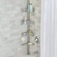 thumbnail image 1 of Better Homes & Gardens Tension Pole Shower Caddy, Resists Rust, 3 Tier Caddy, 5 - 9 ft, Satin Nickel, 1 of 11