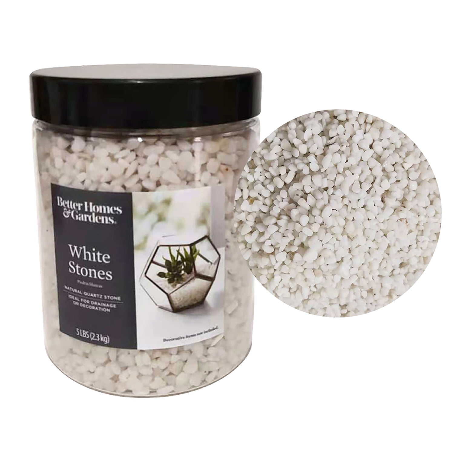 Better Homes & Gardens Terrarium Planter White Rock,  5 lb., Home Aquarium and Terrarium Décor
