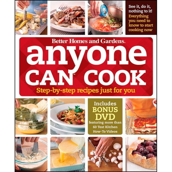 Pre-Owned Better Homes & Gardens Test Kitchen: Anyone Can Cook DVD Edition : Step-By-Step Recipes Just for You (Paperback)