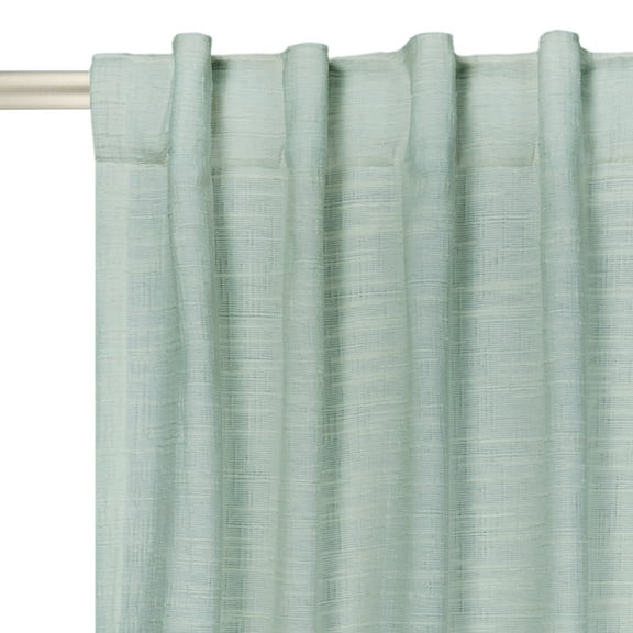 Better Homes & Gardens Textured Solid Chenille Blackout Single Curtain Panel, Green River, 50"W x 84"L
