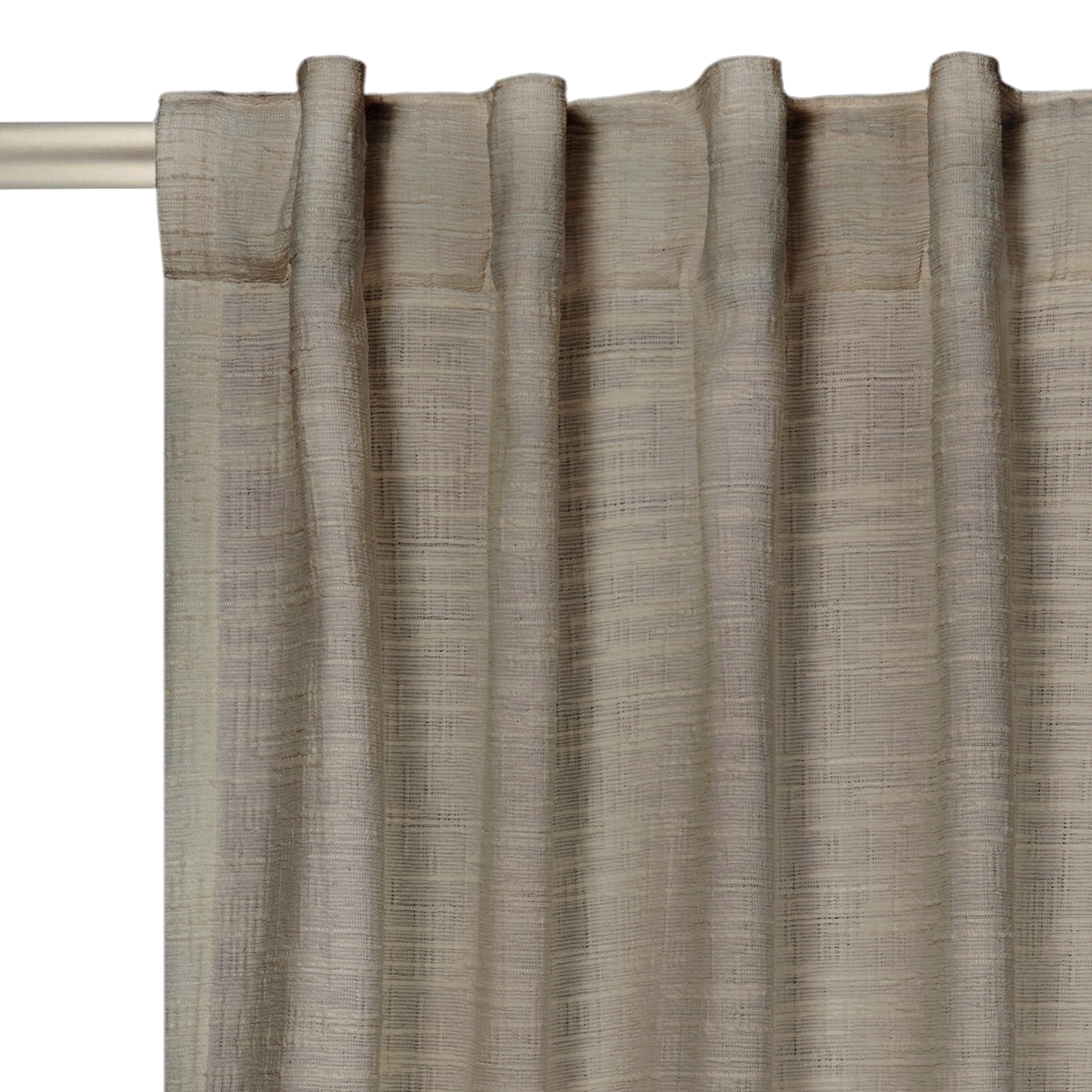 Better Homes & Gardens Textured Solid Chenille Blackout Single Curtain Panel, Grey Bisque, 50"W x 108"L