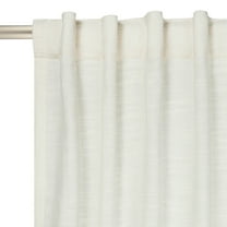 Better Homes & Gardens Textured Solid Chenille Blackout Single Curtain Panel, Ivory, 50"W x 84"L