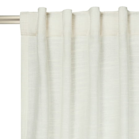 Better Homes & Gardens Textured Solid Chenille Blackout Single Curtain Panel, Ivory, 50"W x 84"L