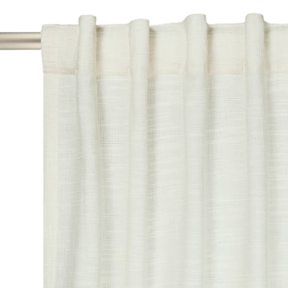 Better Homes & Gardens Textured Solid Chenille Blackout Single Curtain Panel, Ivory, 50"W x 84"L