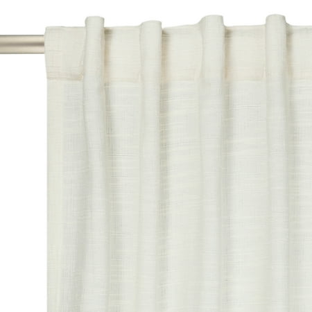 Better Homes & Gardens Textured Solid Chenille Blackout Single Curtain Panel, Ivory, 50"W x 95"L