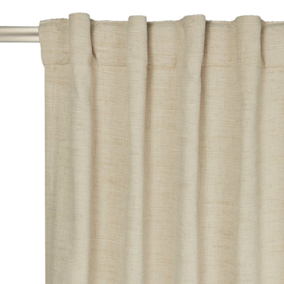 Better Homes & Gardens Textured Solid Chenille Light Filtering Single Curtain Panel, Beige, 50"W x 63"L
