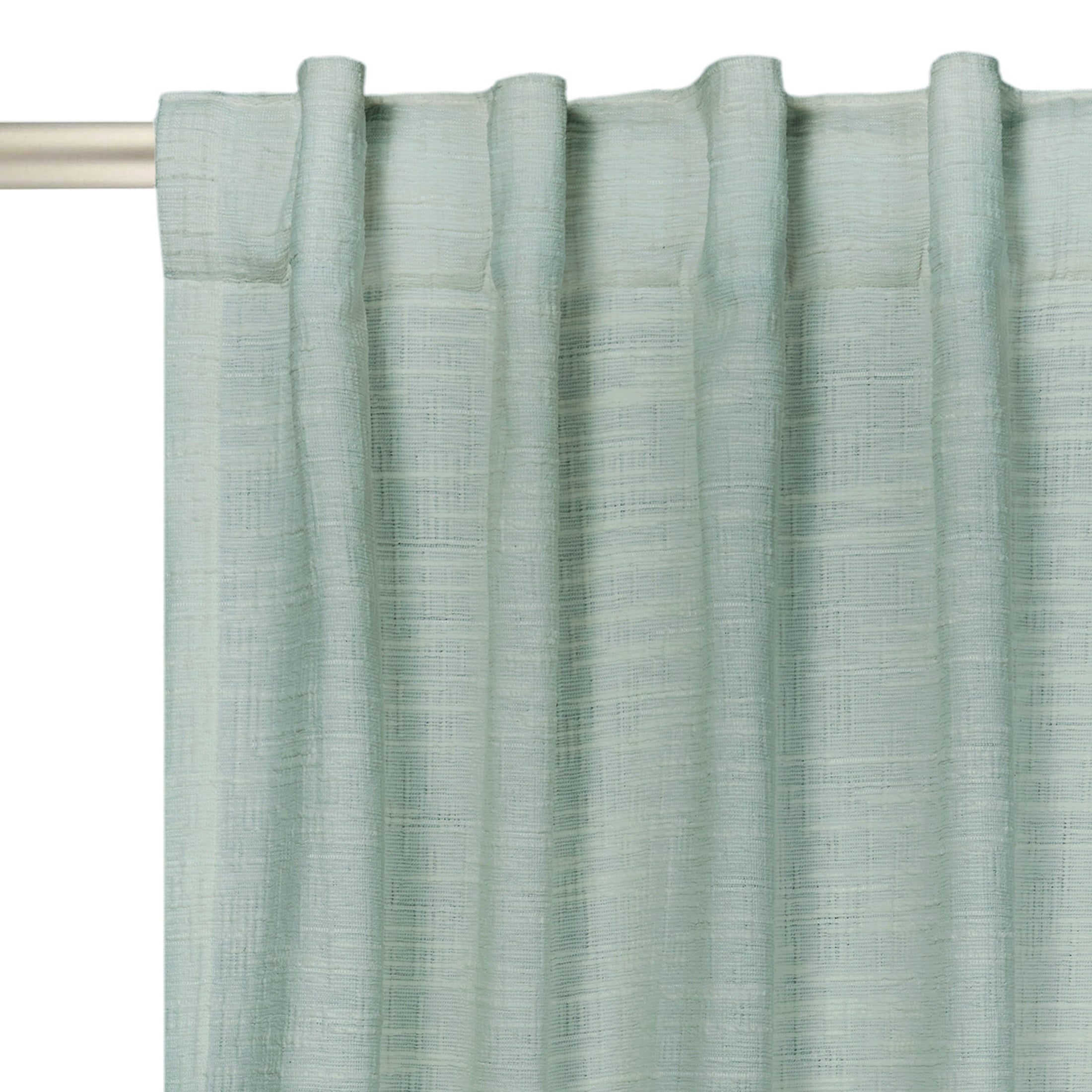 Better Homes & Gardens Textured Solid Chenille Light Filtering Single Curtain Panel, Green River, 50"W x 84"L