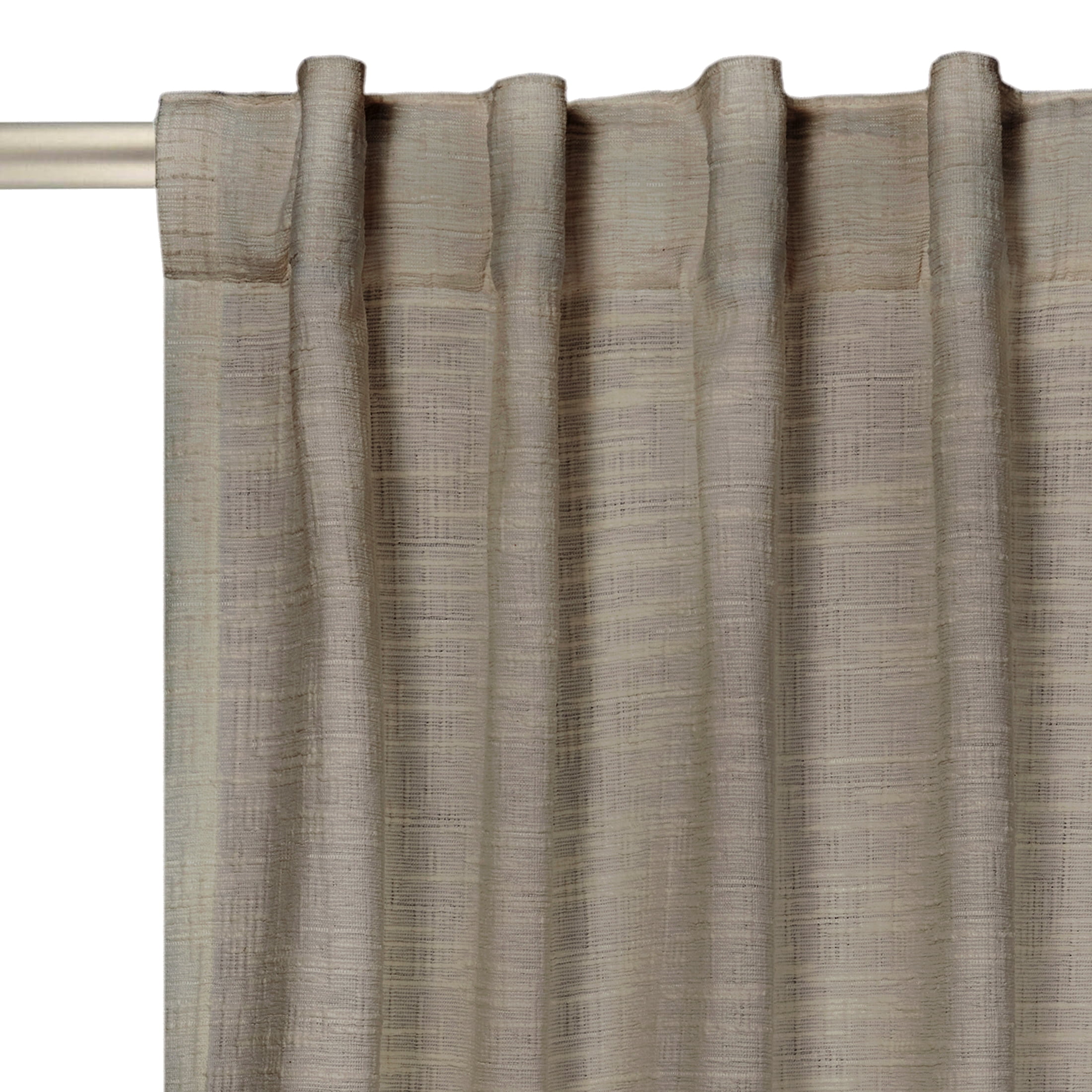 Better Homes & Gardens Textured Chenille Light Filtering Single Curtain Panel, Grey Bisque, 50 in x 108 in