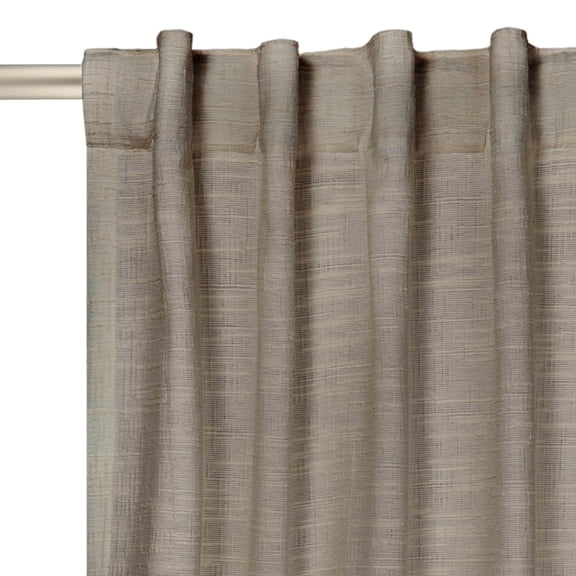 Better Homes & Gardens Textured Chenille Light Filtering Single Curtain Panel, Grey Bisque, 50 in x 108 in