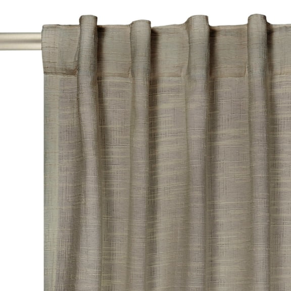 Better Homes & Gardens Textured Solid Chenille Light Filtering Single Curtain Panel, Grey Bisque, 50"W x 63"L