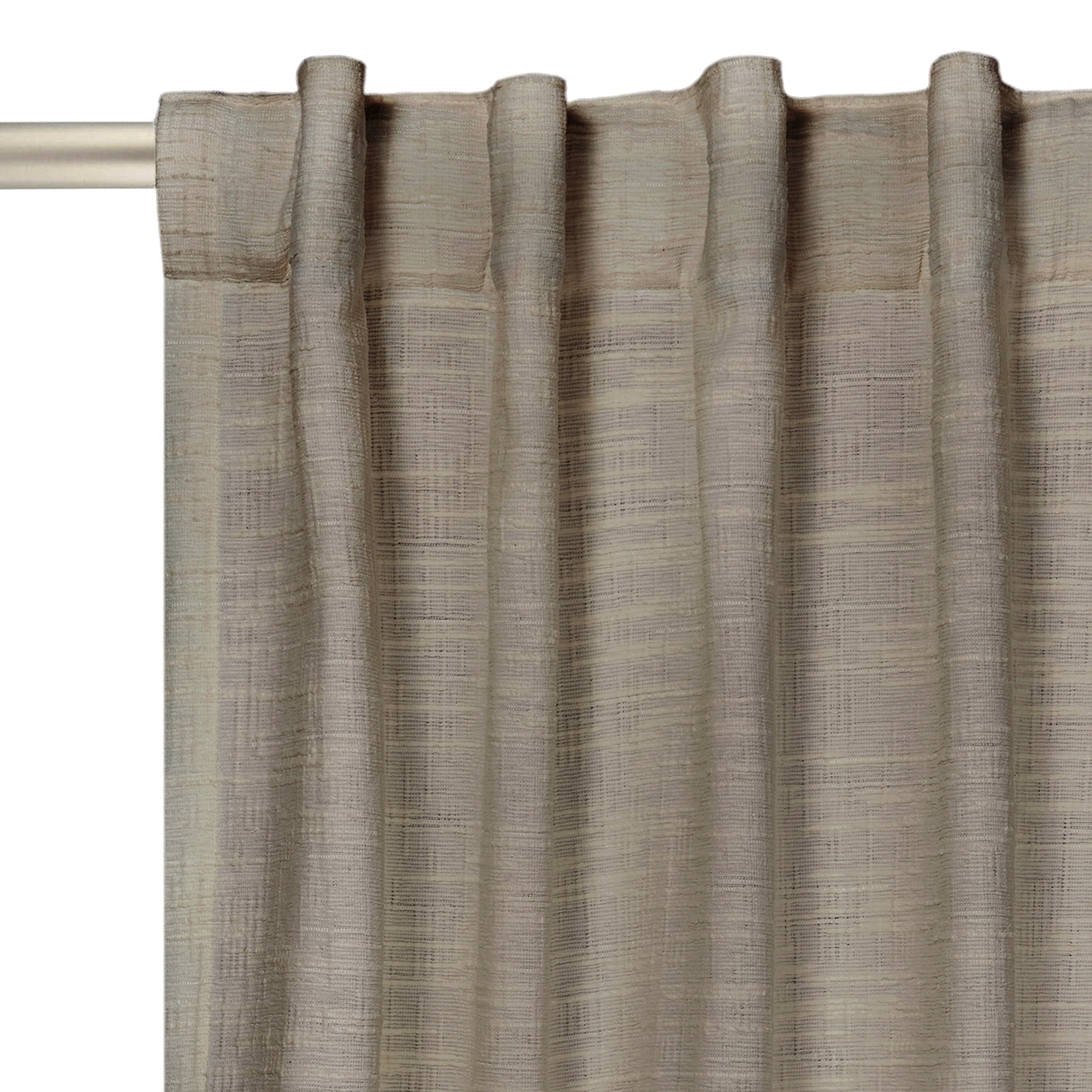 Better Homes & Gardens Textured Solid Chenille Light Filtering Single Curtain Panel, Grey Bisque, 50"W x 84"L