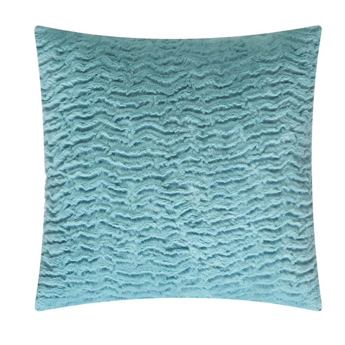 Better Homes Gardens Textured Wavy Teal Faux Fur Pillow 22 x 22 Walmart