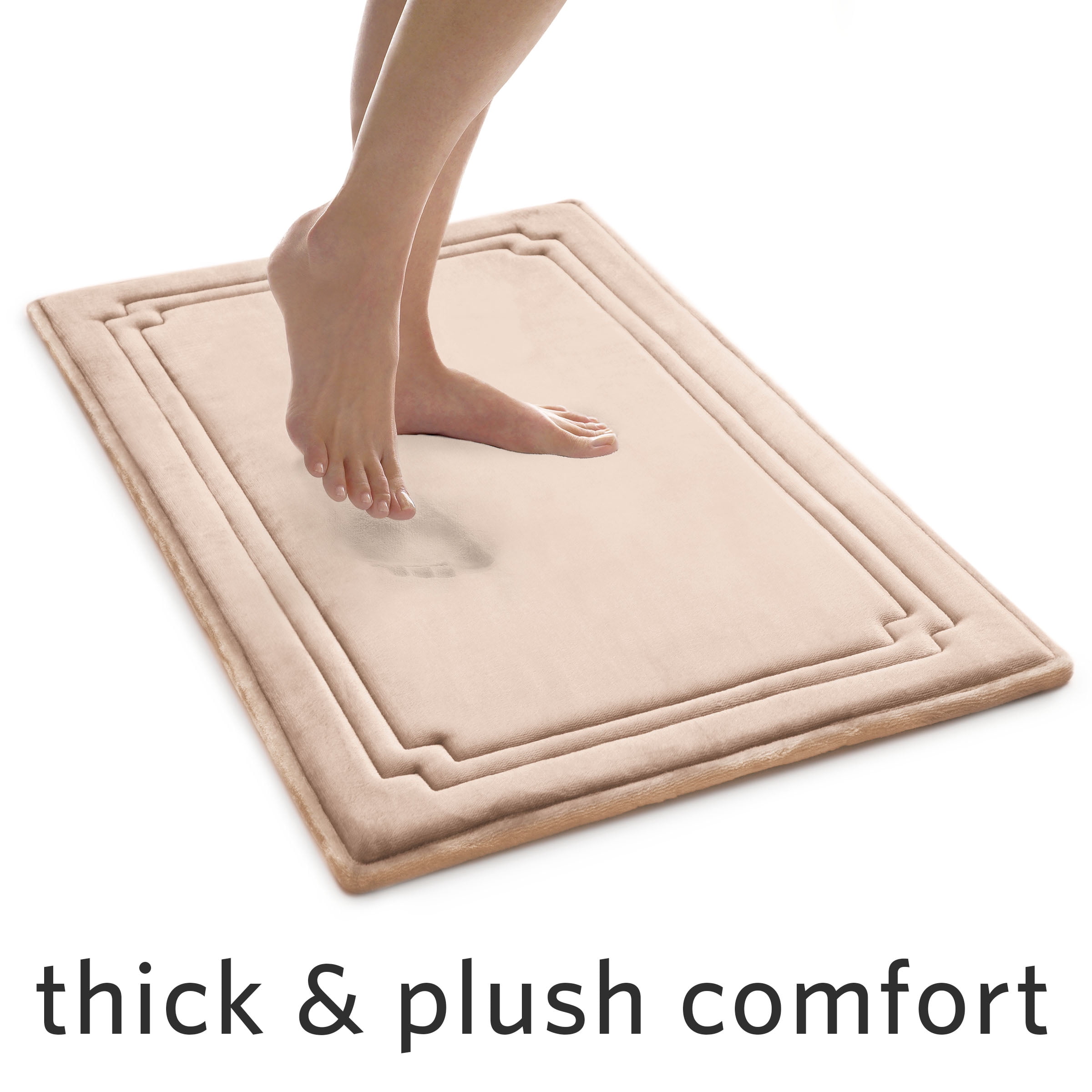 Better Homes & Gardens Thick & Plush Bath Rug, Cherry, Charcoal Infused Memory Foam, 21x34"