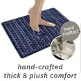 Better Homes Gardens Thick & Plush Braided Bath Rug, Navy, Charcoal