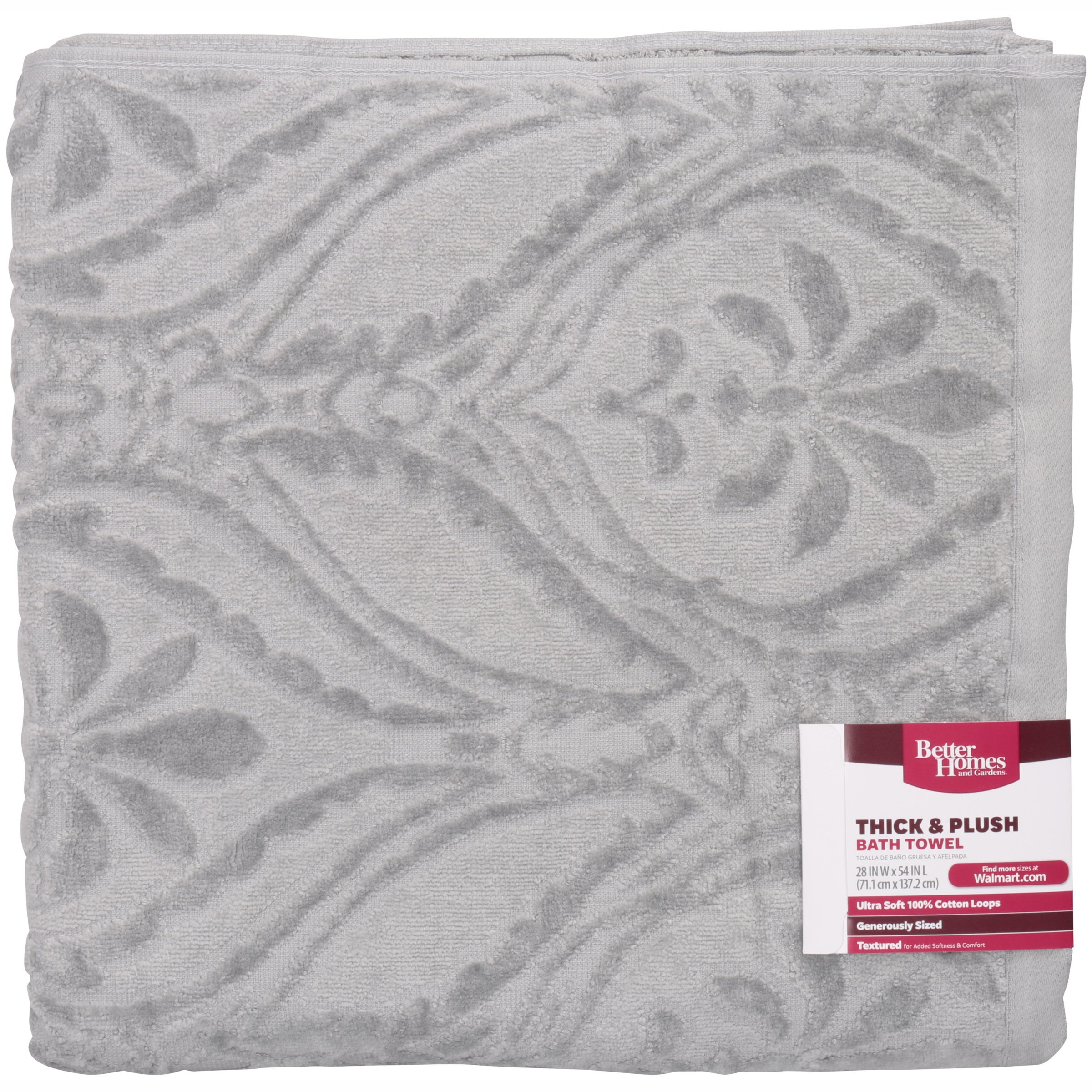 Better Homes Gardens Thick Plush Sheared Paisley Damask Towel