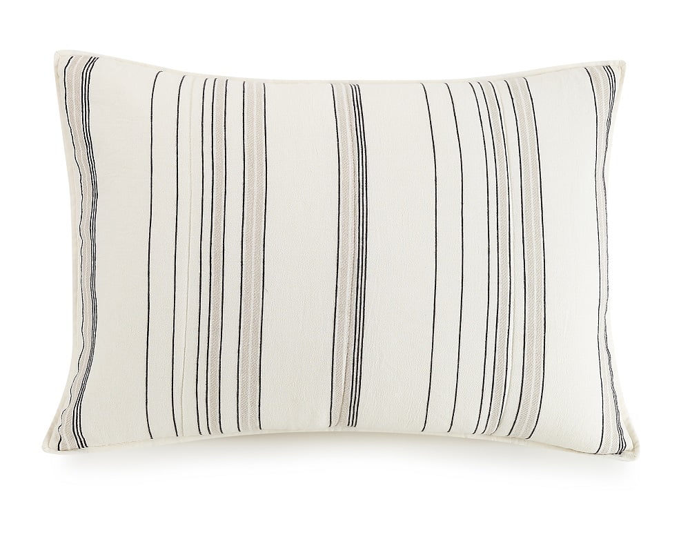 Better Homes & Gardens Ticking Stripe Cotton Pillow Shams, Off-White, King (2 Count), All Ages