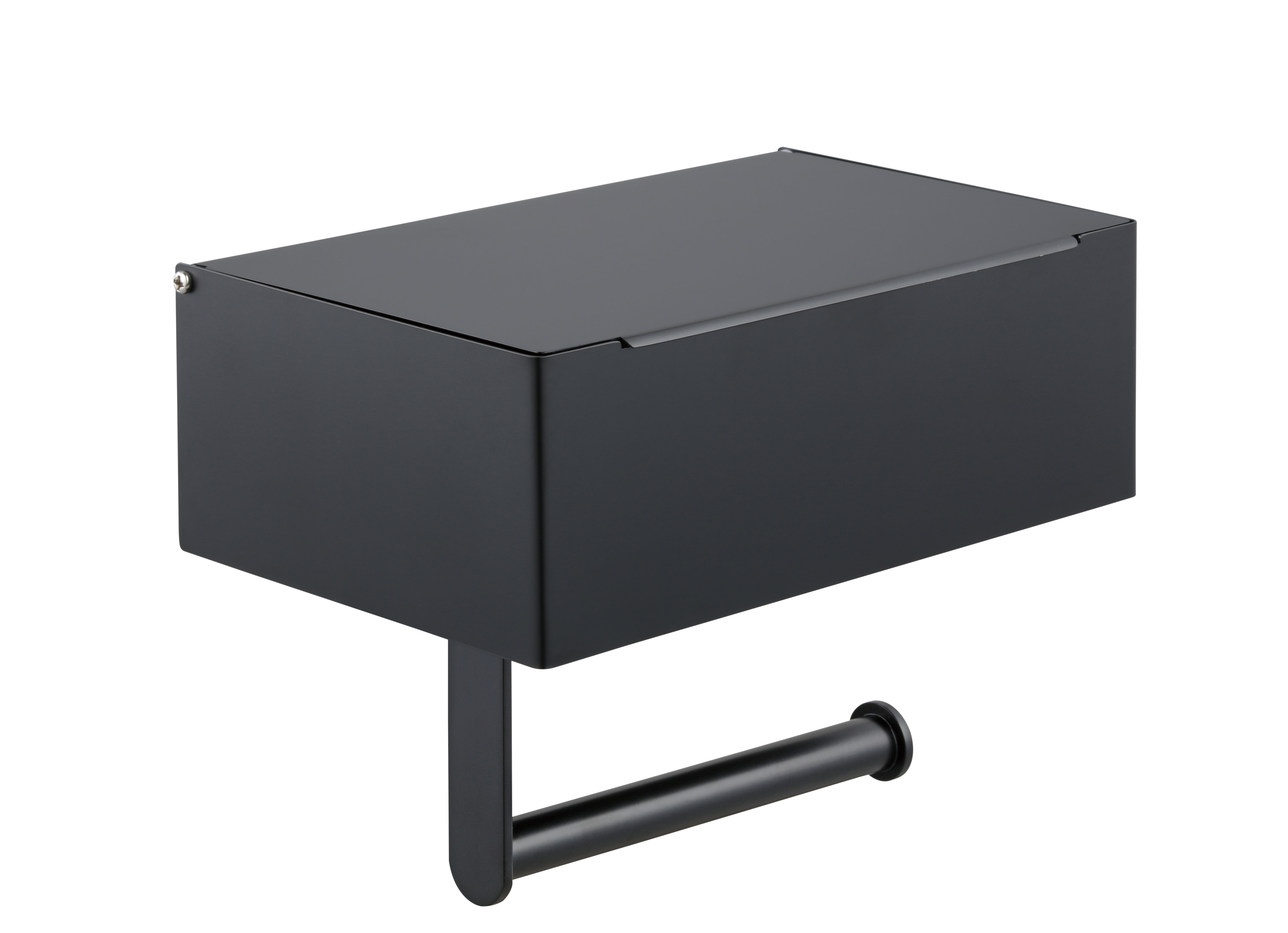 Better Homes & Gardens Toilet Paper Holder with Storage in Matte Black