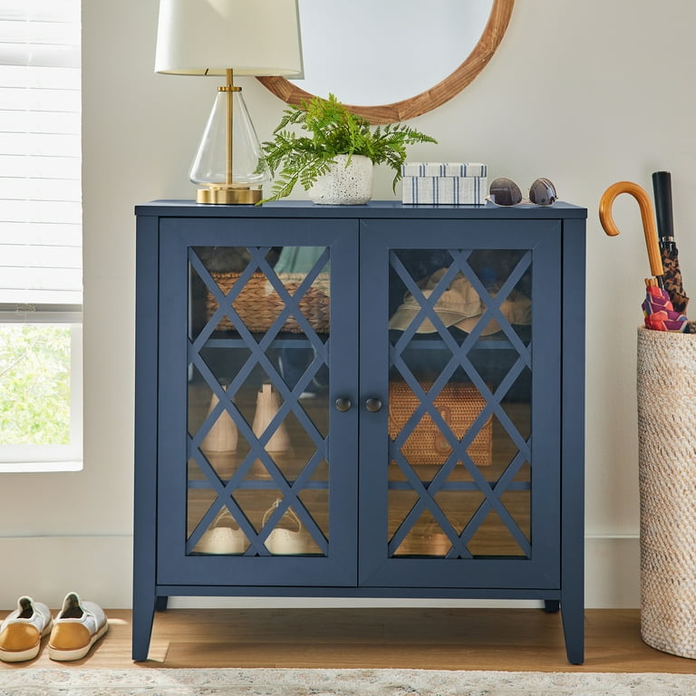 Better Homes Gardens Trellis Accent Cabinet with Glass Doors