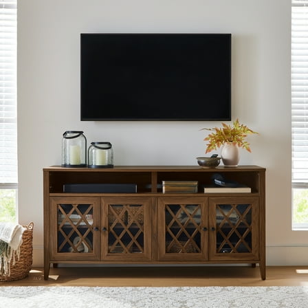 Better Homes & Gardens Trellis TV Stand for TVs up to 65", Walnut