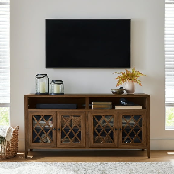 Better Homes & Gardens Trellis TV Stand for TVs up to 65", Walnut
