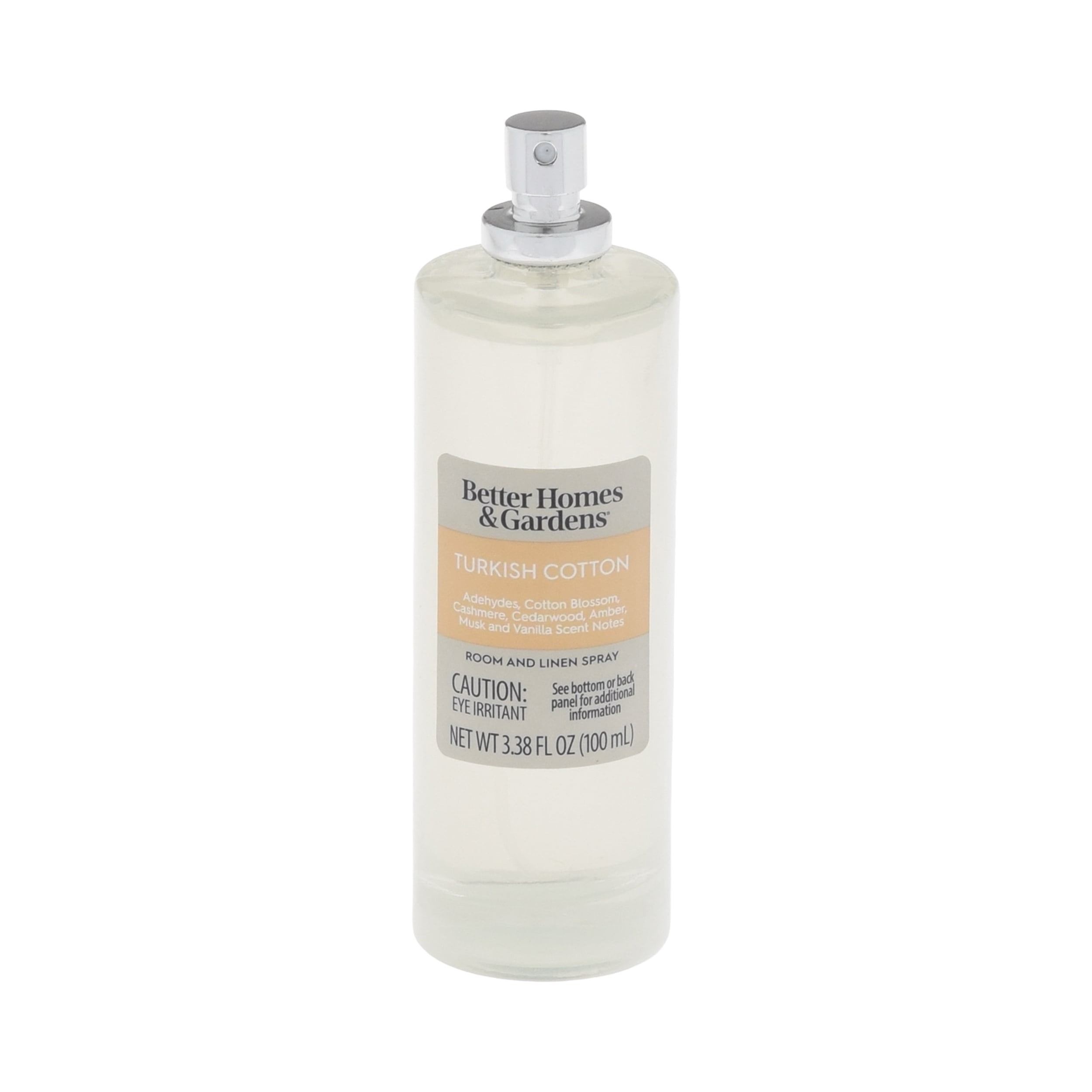Better Homes and Gardens Turkish Cotton Scented Room and Linen Spray 3.38 Fl Oz (100mL).
