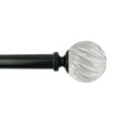 thumbnail image 1 of Better Homes & Gardens 1" Twist Acrylic Sphere Adjustable Curtain Rod, 42-120", Matte Black, 1 of 8